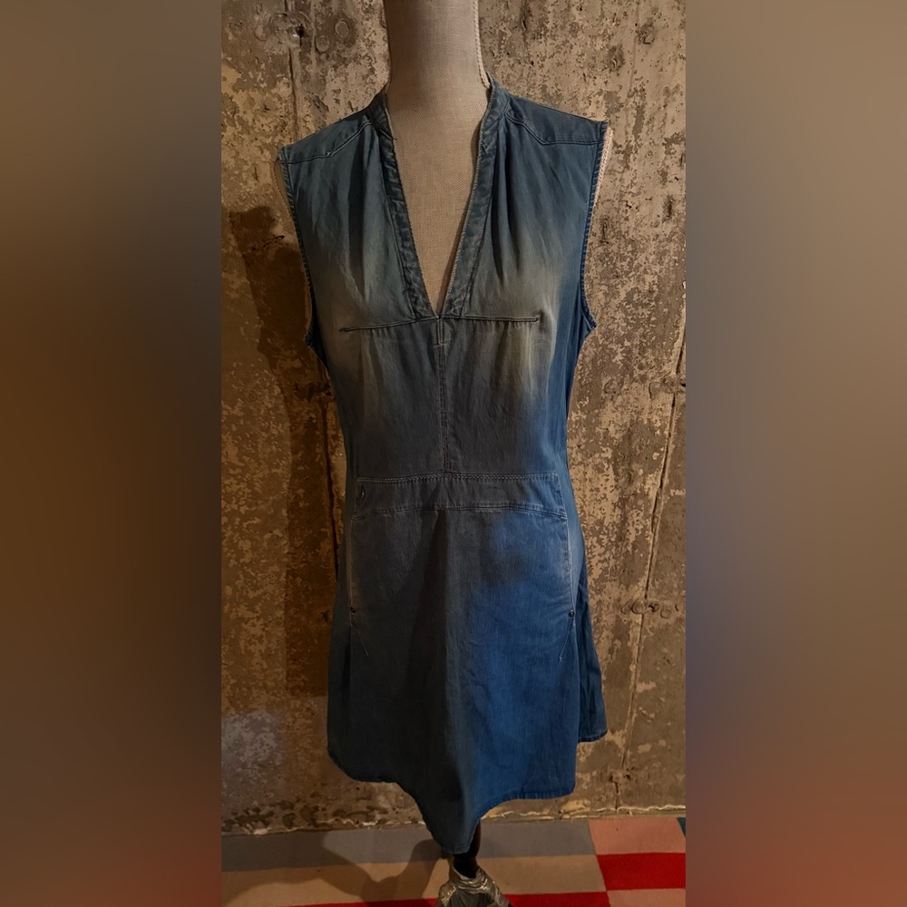 G-Star Blue Denim Sleeveless Dress